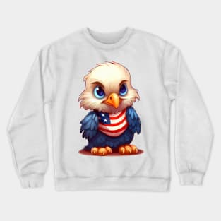 4th of July Baby Bald Eagle #7 Crewneck Sweatshirt